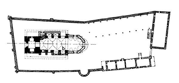 Grundriss Kirchenburg Rohrbach