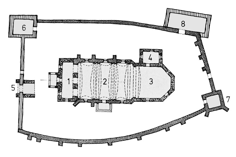 Grundriss Kirchenburg Bogeschdorf