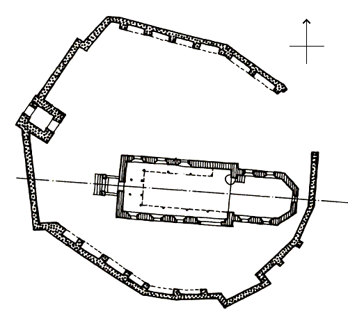 Grundriss Kirchenburg Reußen