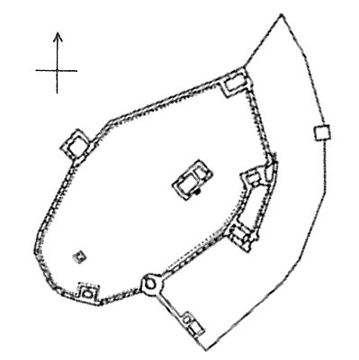 Grundriss Bauernburg Saschiz