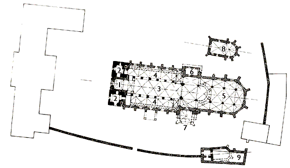 Grundriss Kirchenburg Mühlbach