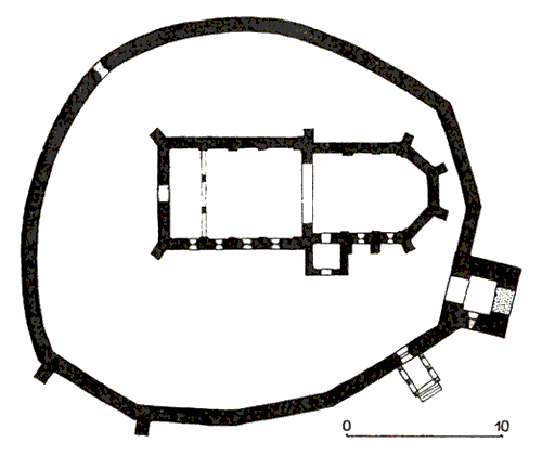 Grundriss Kirchenburg Torja