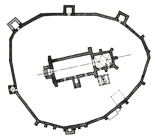 Grundriss Kirchenburg Langenthal