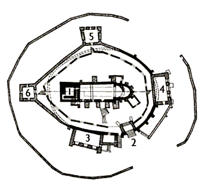 Grundriss Kirchenburg Deutschweißkirch