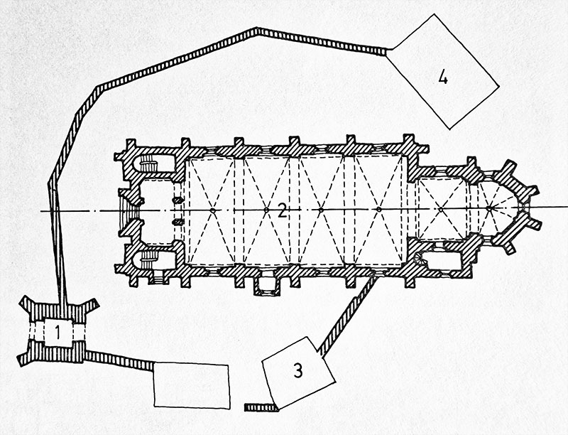 Grundriss Kirchenburg Zendersch