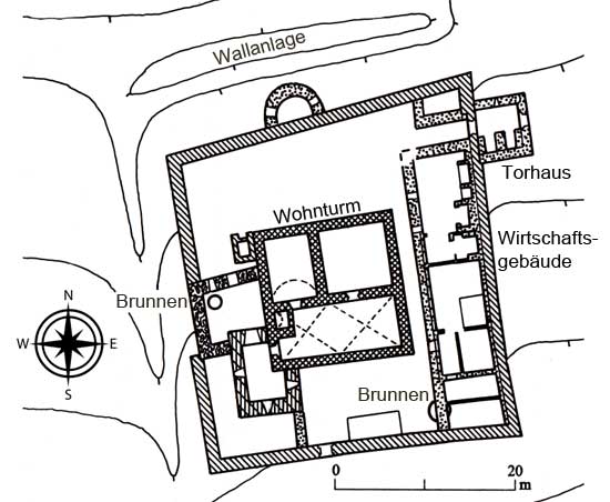 Grundriss Burg Husaby