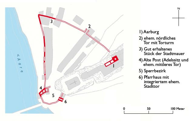 Grundriss Stadt Aarburg