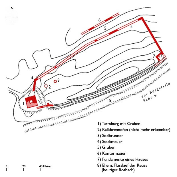 Grundriss Stadtbefestigung Alt-Eschenbach