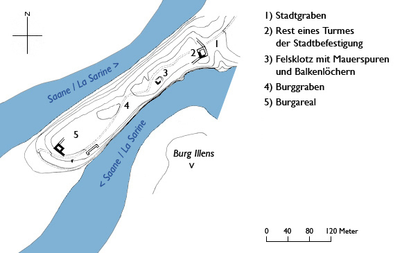 Grundriss Stadtbefestigung Arconciel