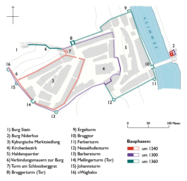 Grundriss Stadt Baden