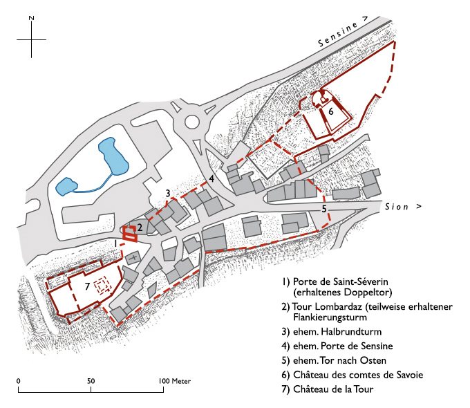 Grundriss Bourg de Conthey