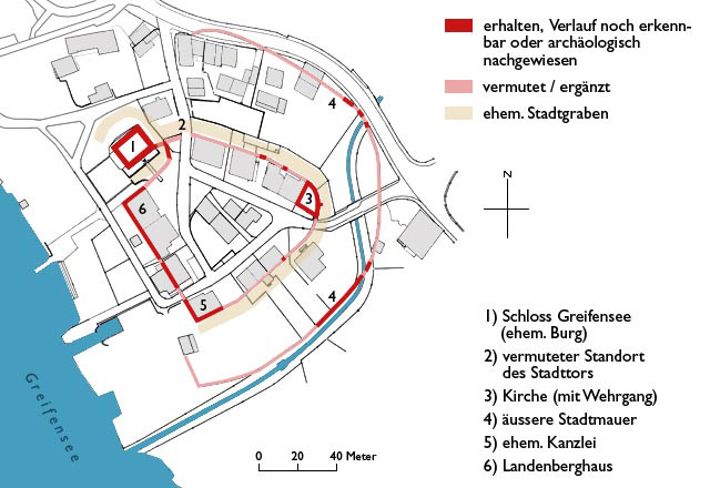 Grundriss Stadtbefestigung Greifensee