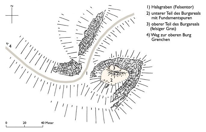 Grundriss untere Burg Grenchen