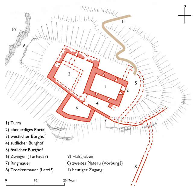 Grundriss Jagdburg (Burg Stocken)