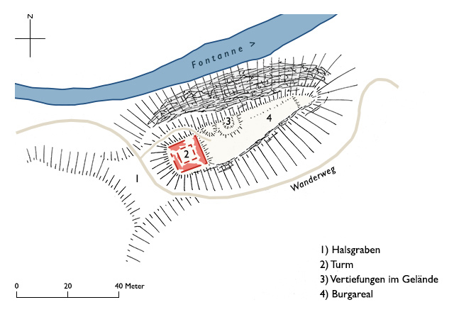 Grundriss untere Burg Kapfenberg