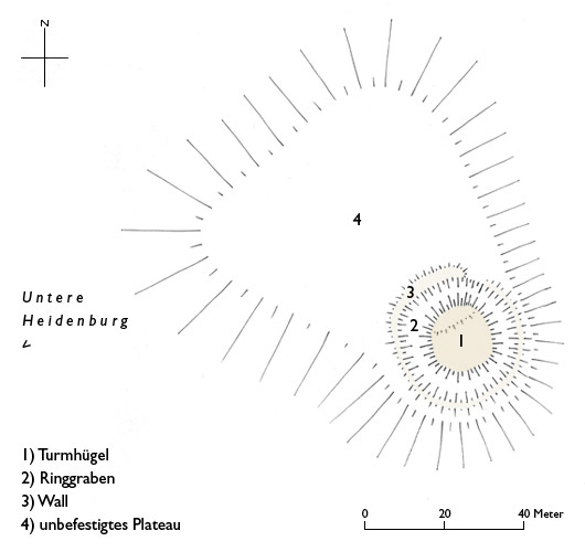 Grundriss Obere Heidenburg
