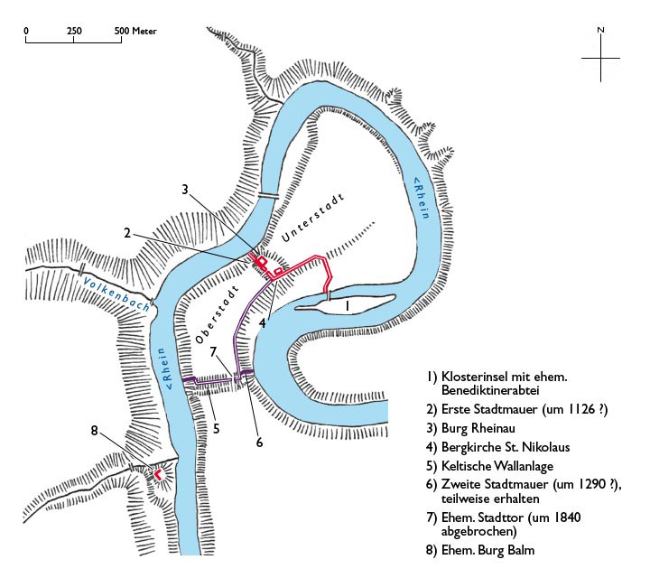 Grundriss Stadtbefestigung Rheinau