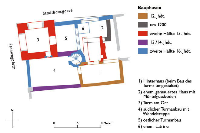 Grundriss Turm am Ort