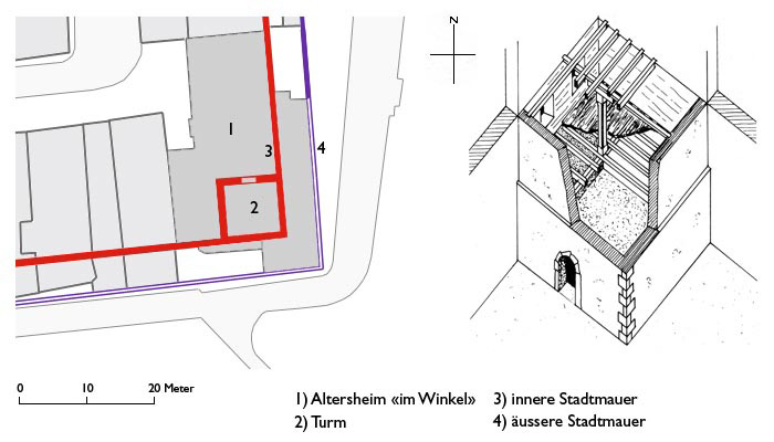 Grundriss Turm im Winkel