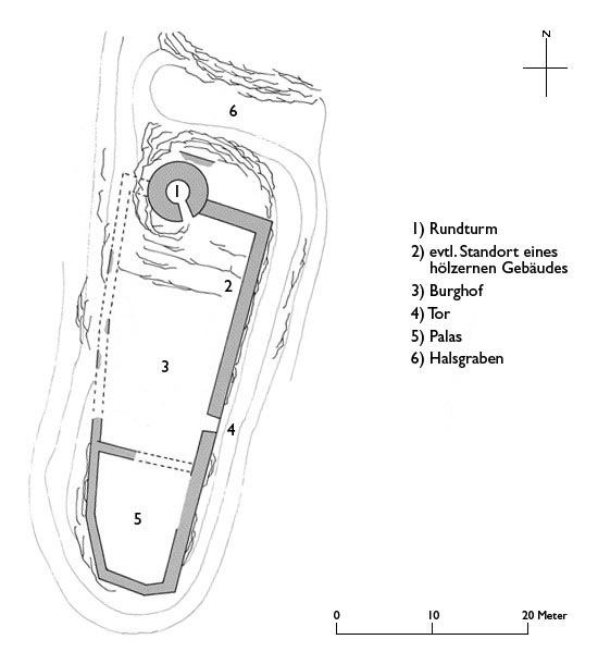 Grundriss hintere Burg Wartenberg