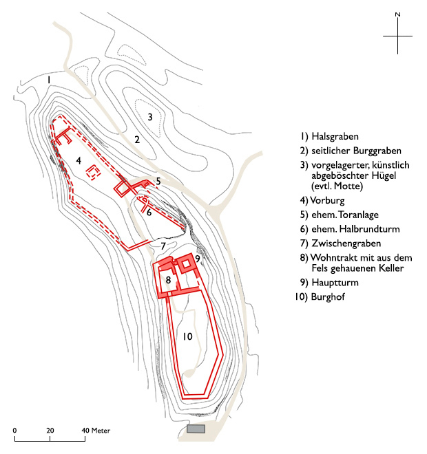 Grundriss Äussere Burg Wolhusen