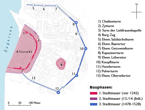 Grundriss Stadt Zug