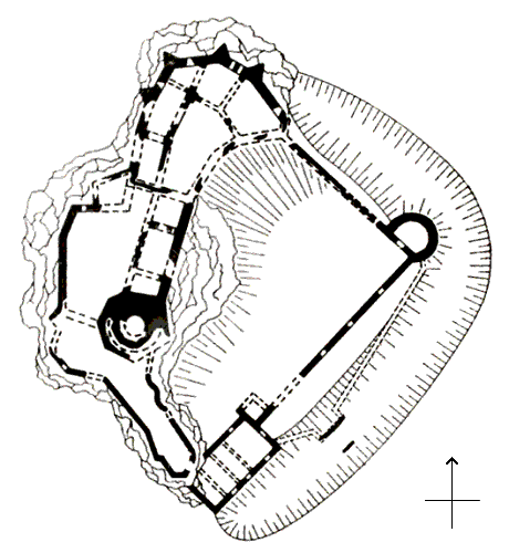 Grundriss Burg Korlátka