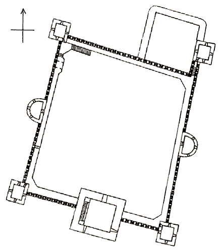 Grundriss Castillo de Las Aguzaderas