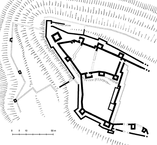 Grundriss Castillo de Alcalá de Guadaira