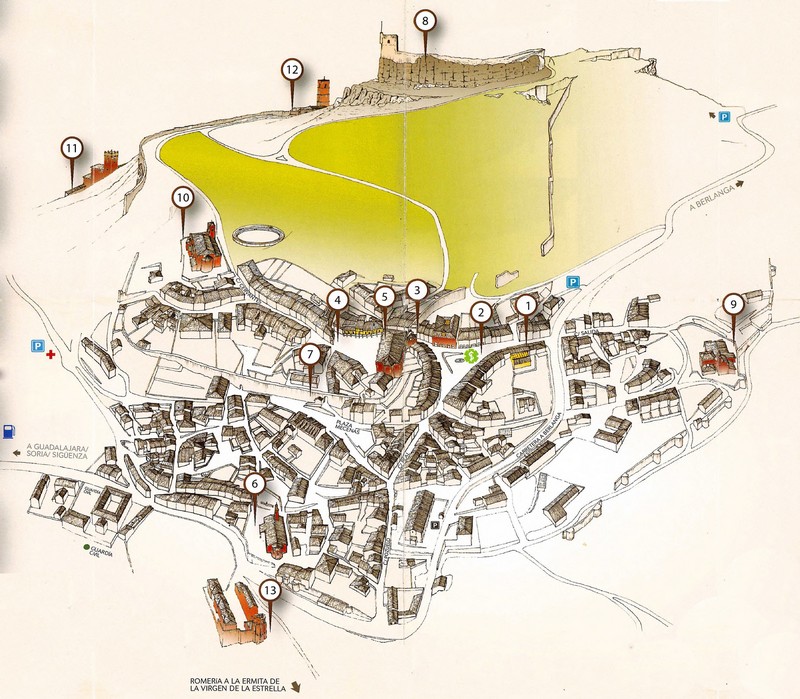 Grundriss der Gesamtanlage von Molina de Aragón.