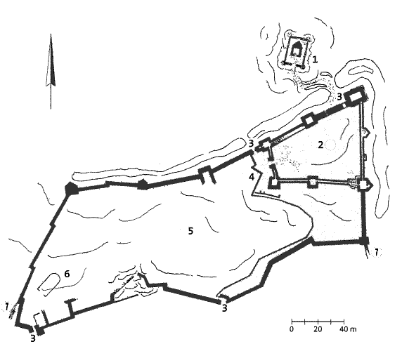 Grundriss Castillo de Molina de Aragón