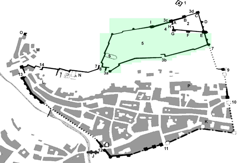Grundriss der Gesamtanlage von Molina de Aragón.