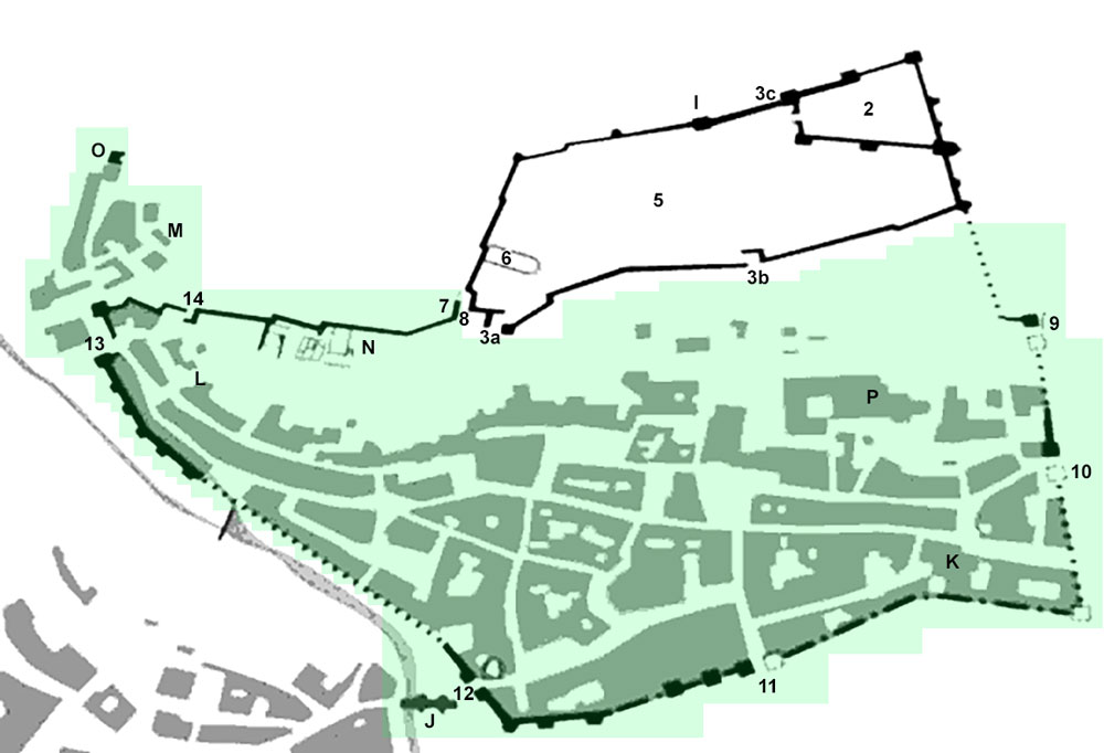 Grundriss der Gesamtanlage von Molina de Aragón.