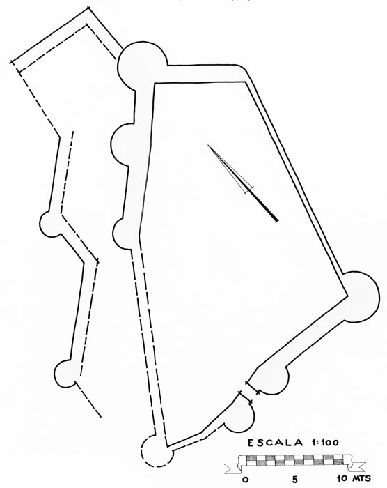 Grundriss Castillo de Zafra