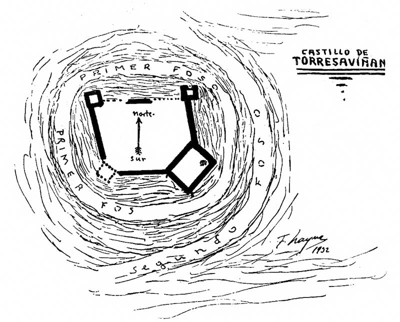 Grundriss Castillo de Zafra