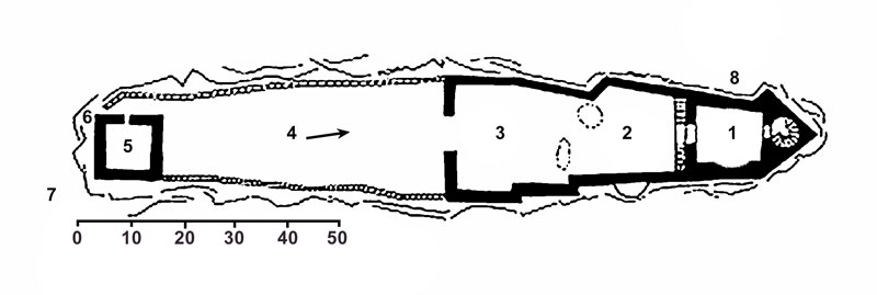 Grundriss Castillo de Zafra