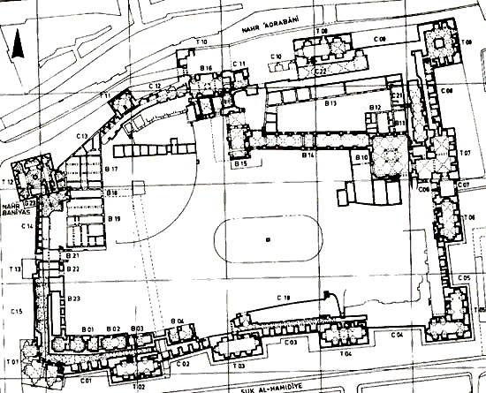 Grundriss Zitadelle von Damaskus 