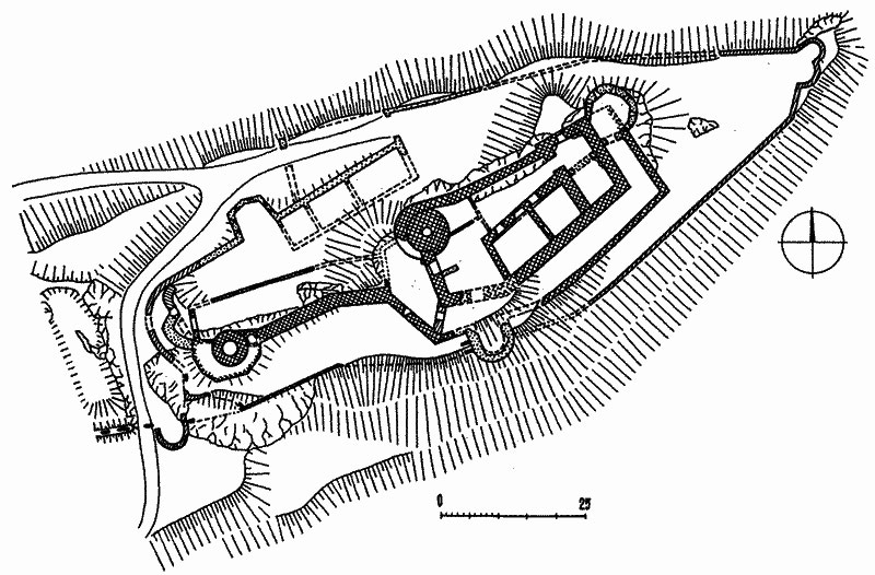 Grundriss der Hrad Cimburk u Koryčan
