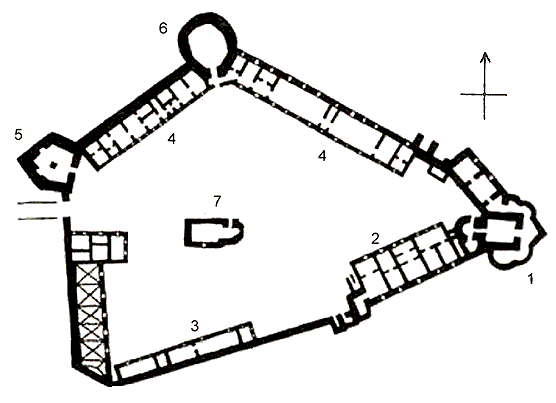 Grundriss Burg Medshybish