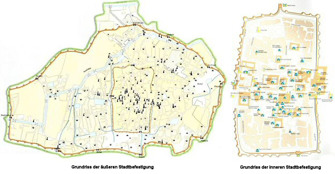 Grundriss Stadtbefestigung Xiva